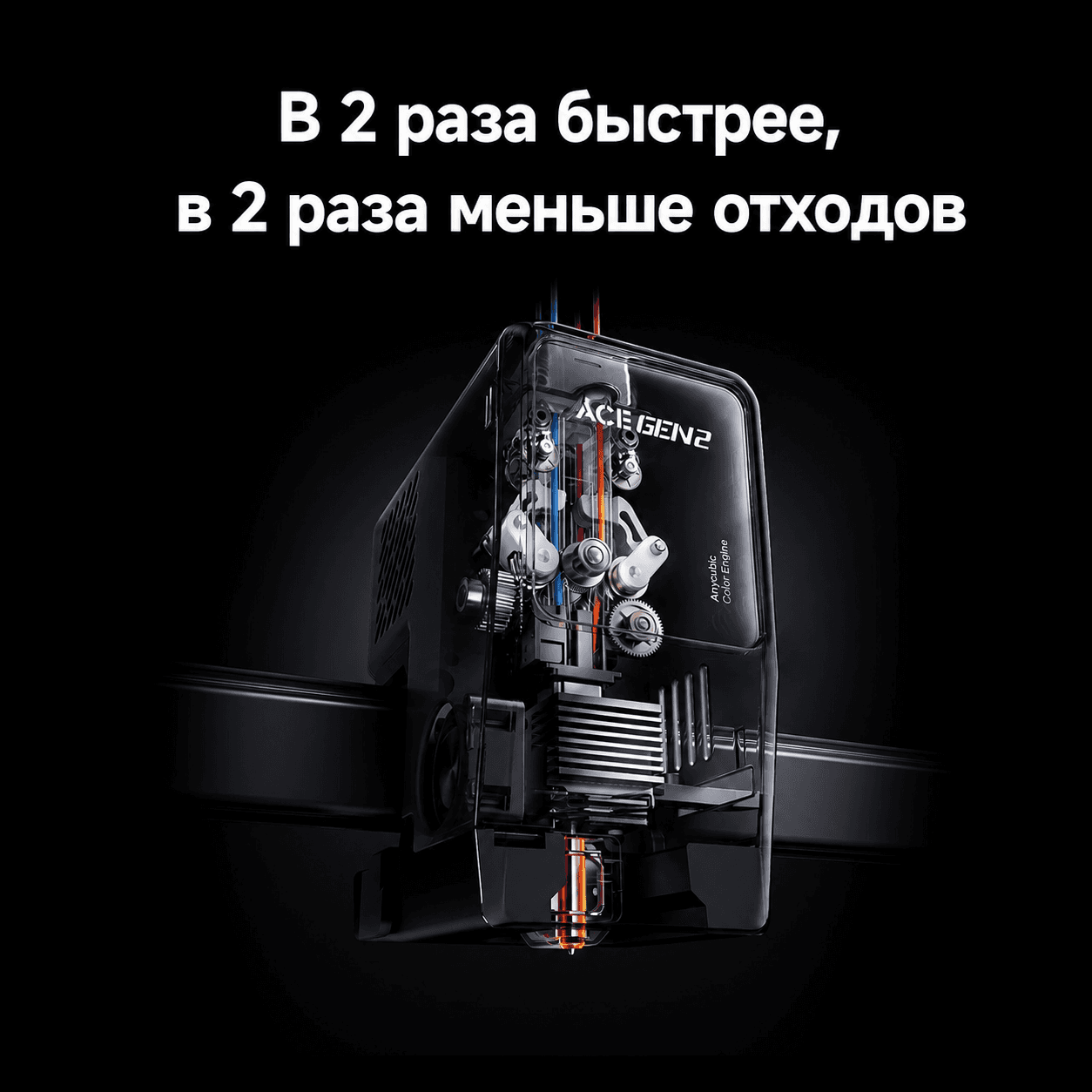 Anycubic Kobra X: скорость до 600 мм/с и ускорение до 20 000 мм/с²