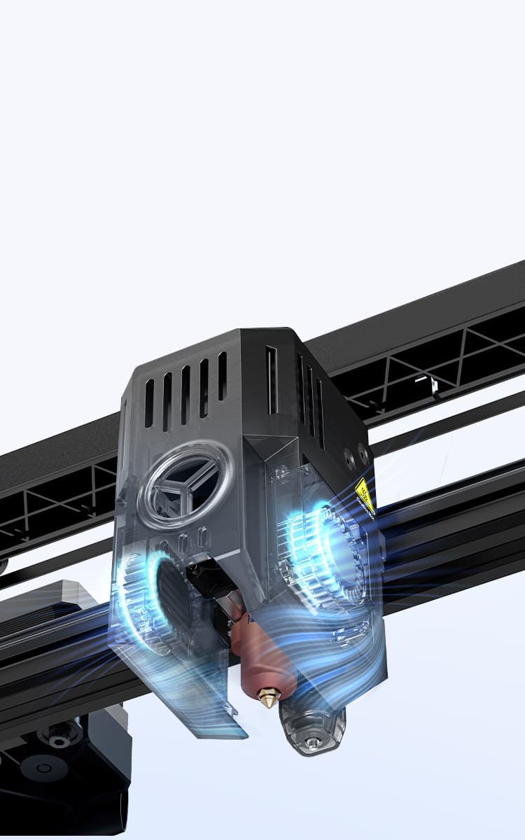 Печатающая голова Creality Ender-3 V3 KE на линейной направляющей оси X