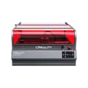 Creality Falcon2 Pro спереди: панель управления, кнопка аварийной остановки и крышка с фильтрацией излучения