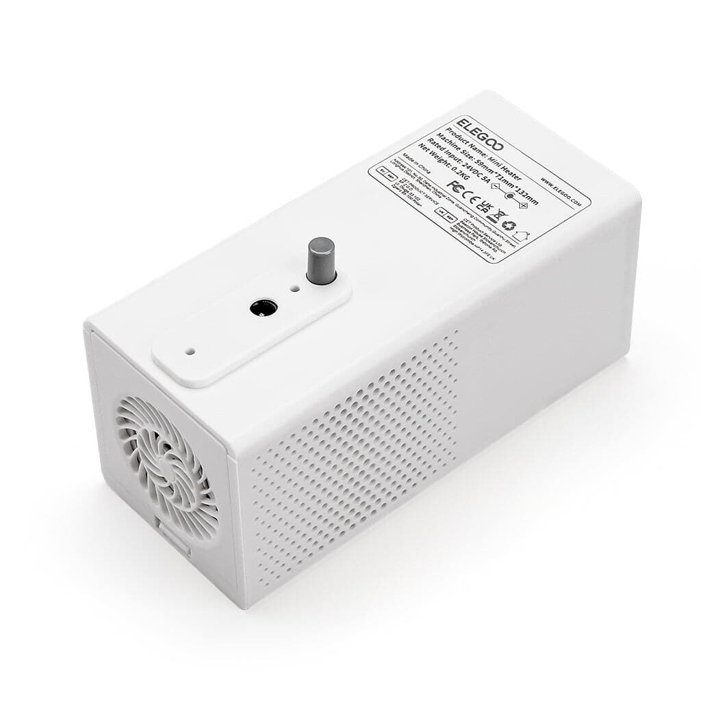 Elegoo Mini Heater сбоку: вентилятор и разъем питания
