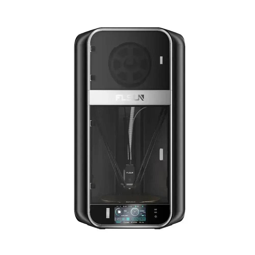 Дельта-принтер FLSUN S1 Pro спереди: закрытый корпус и экран 7 дюймов