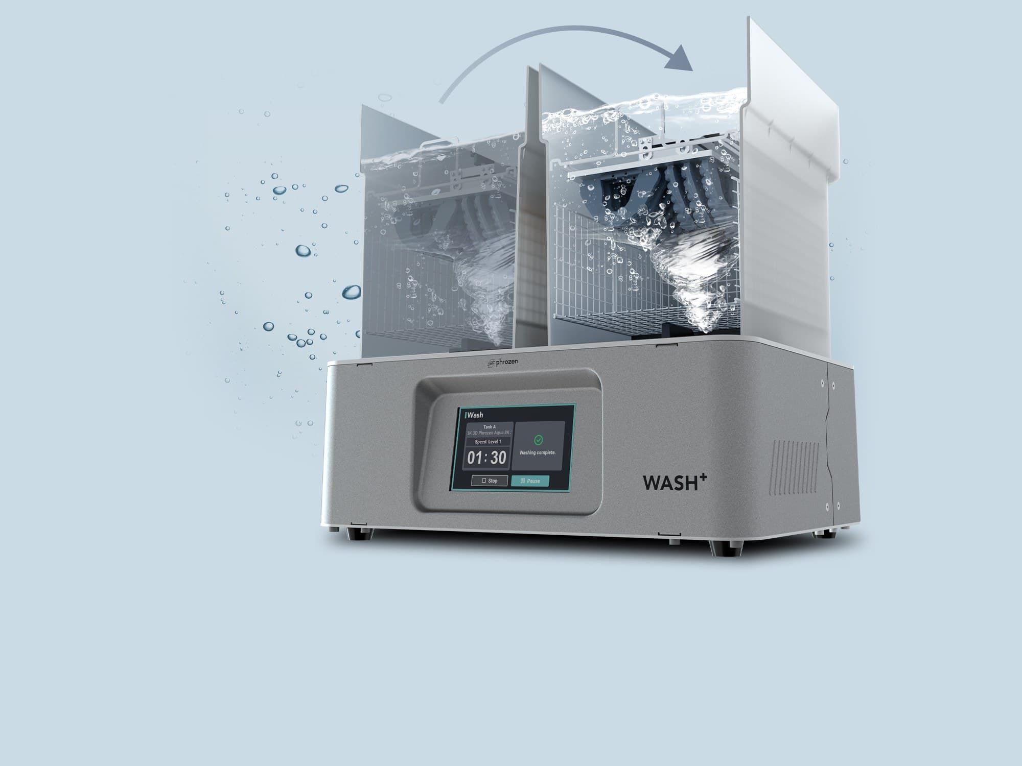 Phrozen Wash+: два независимых бака для двухэтапной мойки