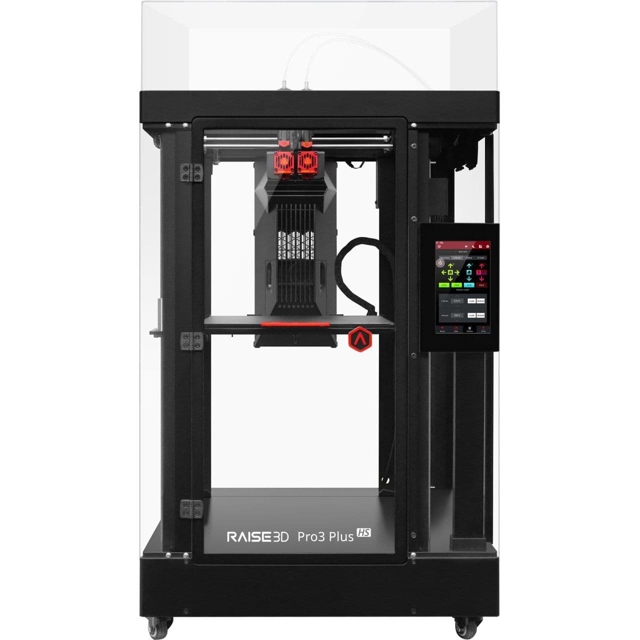 3D-принтер Raise3D Pro3 Plus HS спереди: высокая закрытая камера и двойная головка