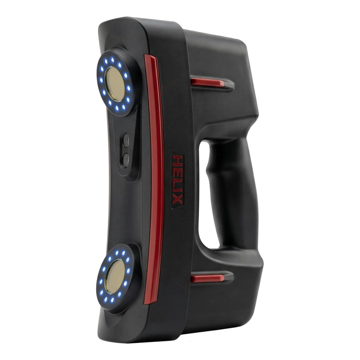 RangeVision Helix спереди: камеры с подсветкой и синие лазеры