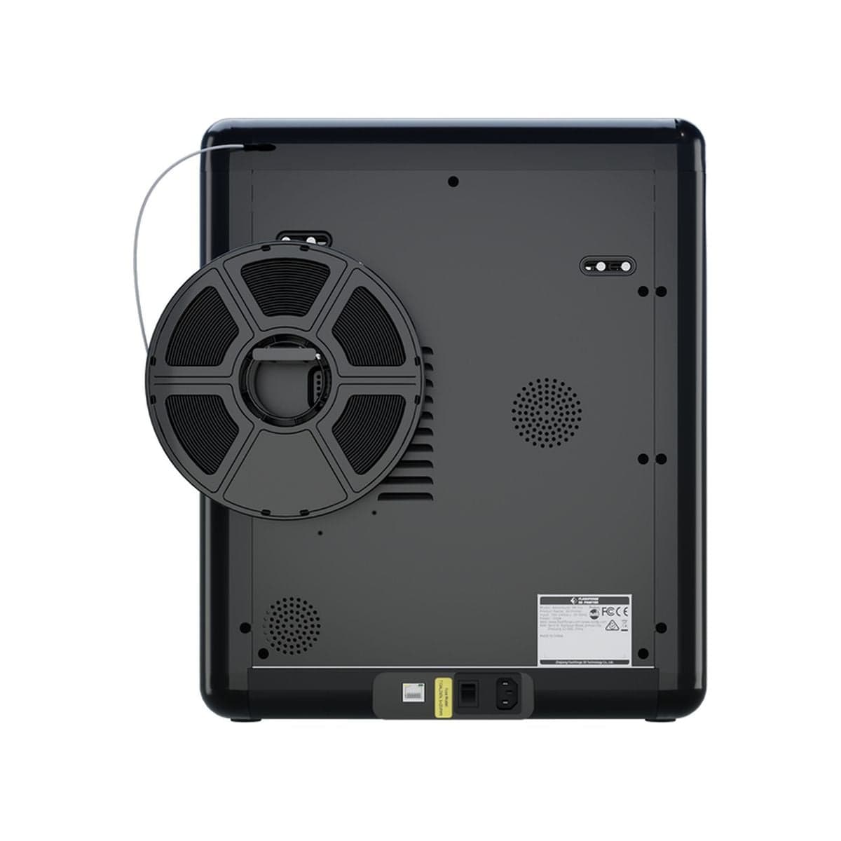 FlashForge Adventurer 5M Pro — вид сзади, держатель катушки и разъёмы