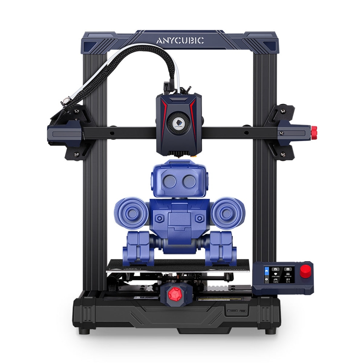 Anycubic Kobra 2 Neo с напечатанной моделью, вид спереди