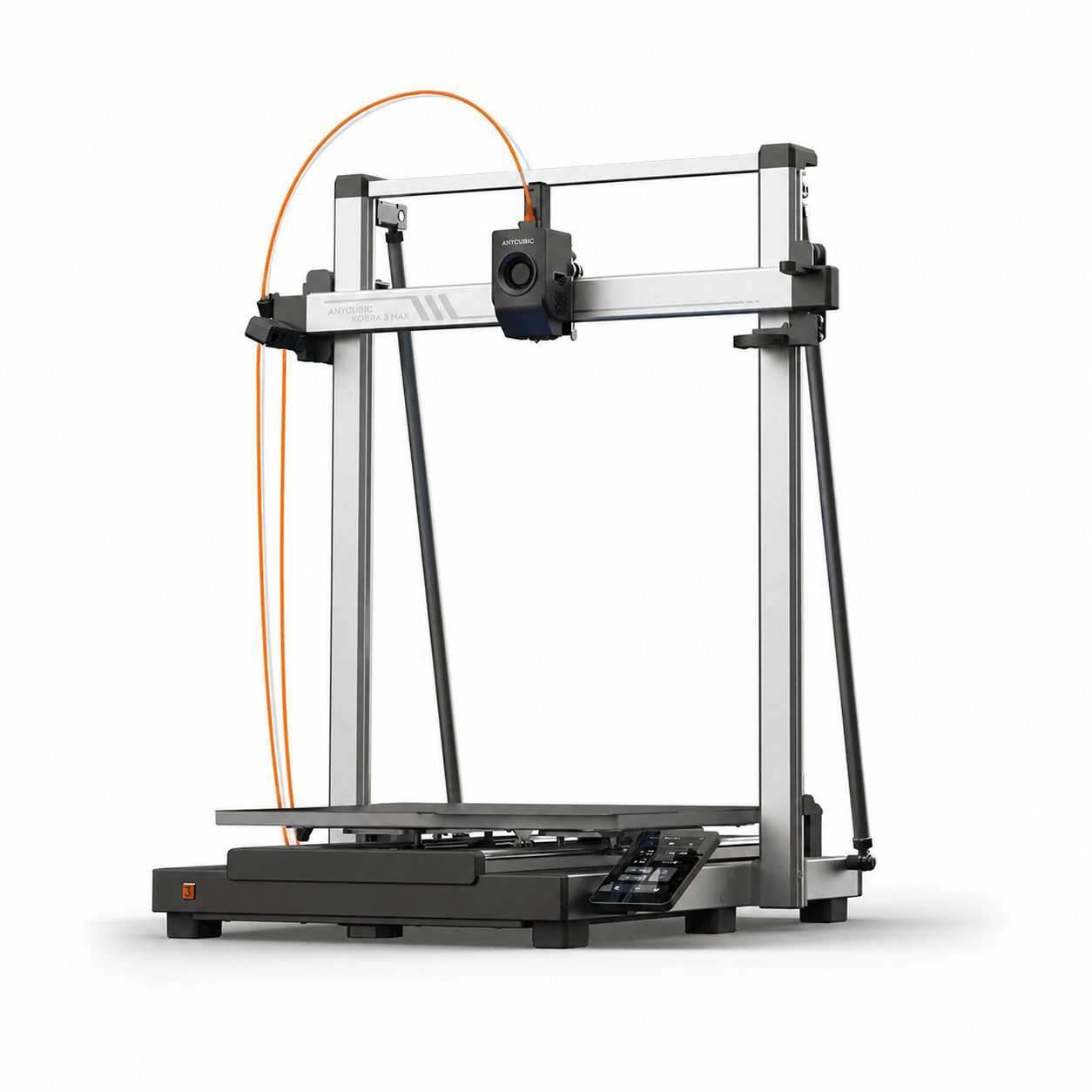Anycubic Kobra 3 Max без модели на платформе, чистый вид в три четверти