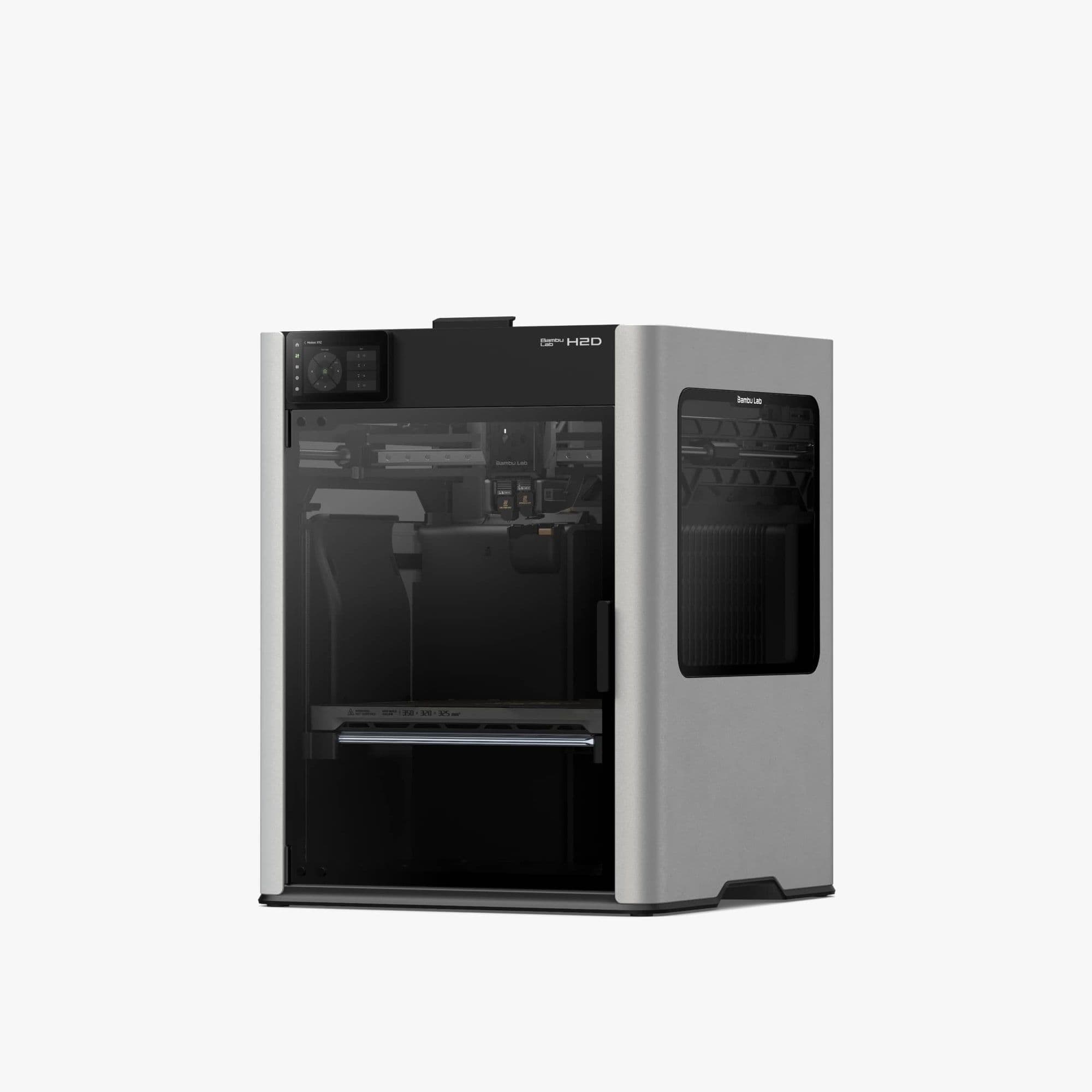 3D-принтер Bambu Lab H2D без системы AMS, вид три четверти
