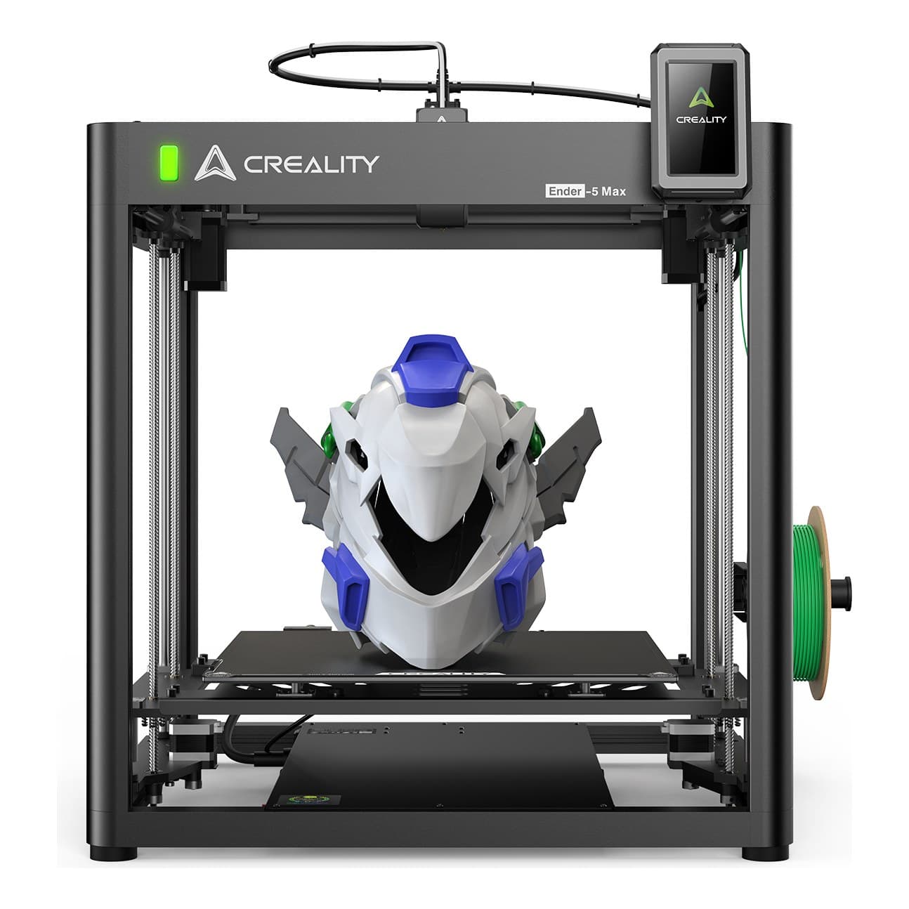 Creality Ender-5 Max спереди: стол 400 × 400 мм и сенсорный экран 4,3″