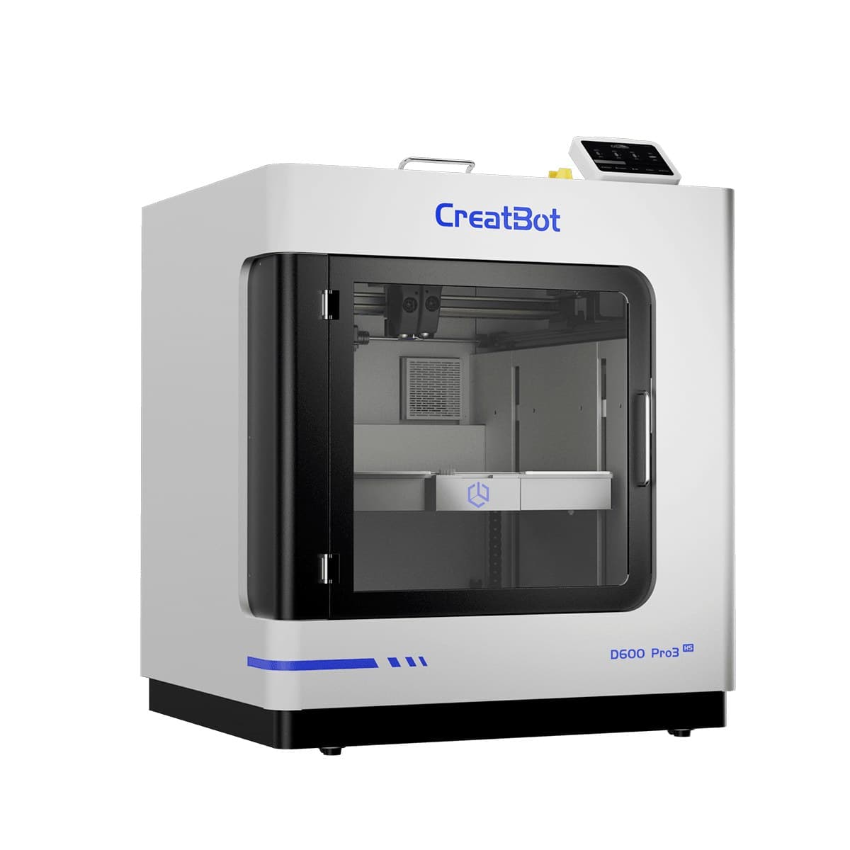 CreatBot D600 Pro3 HS слева: закрытая камера и экран управления