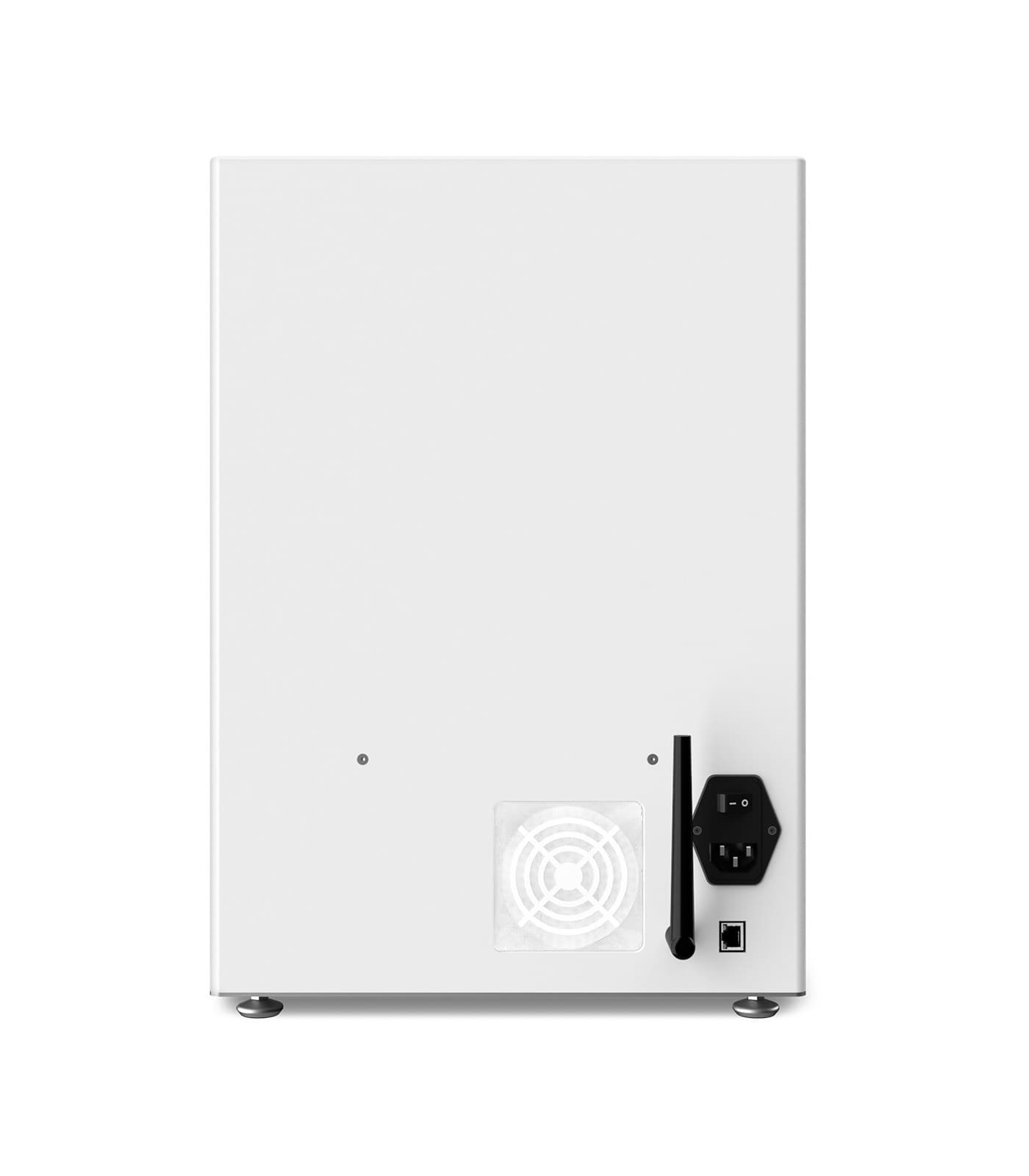 Phrozen Sonic XL 4K Plus сзади: разъем питания, вентилятор и антенна Wi-Fi