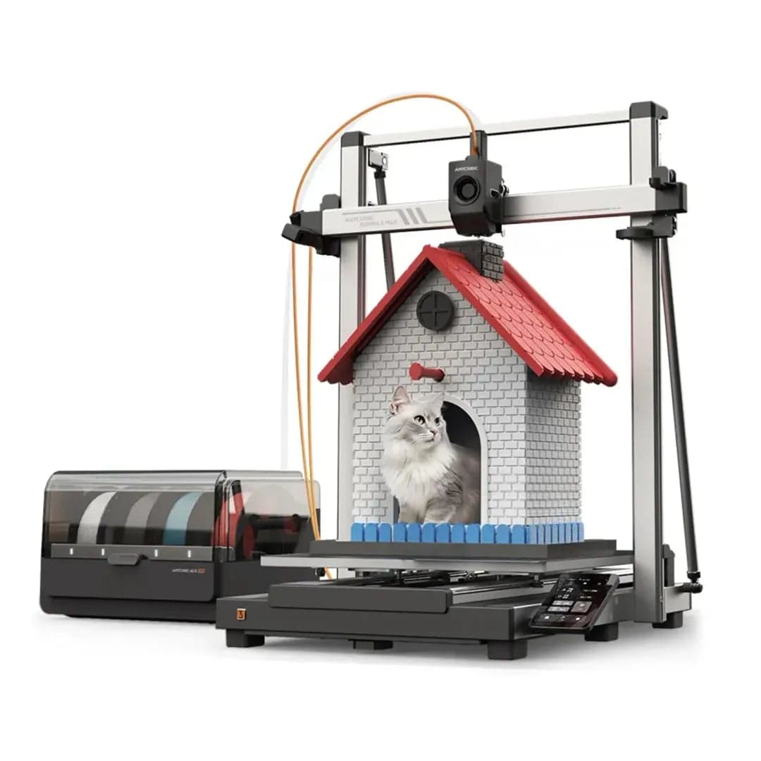 Anycubic Kobra 3 Max Combo с примером крупной многоцветной печати