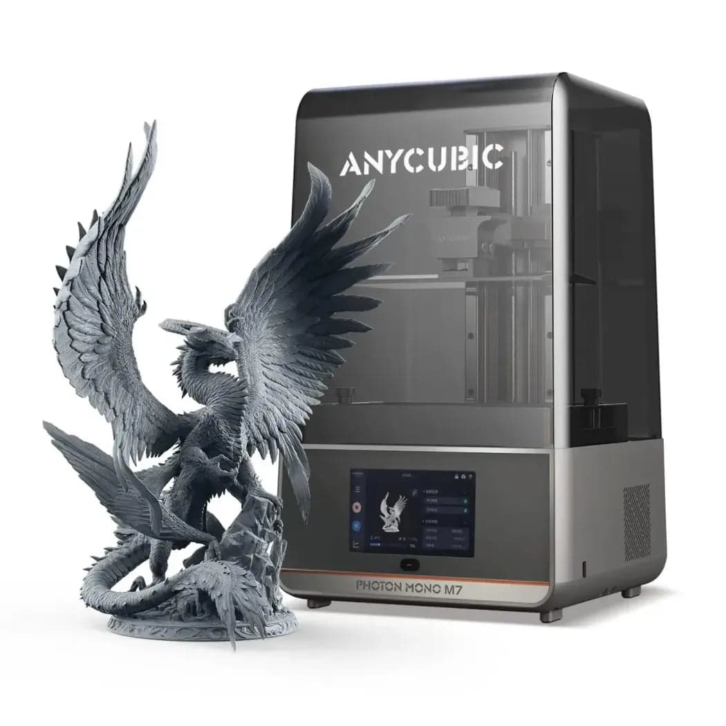 Anycubic Photon Mono M7 с примером крупной фотополимерной печати