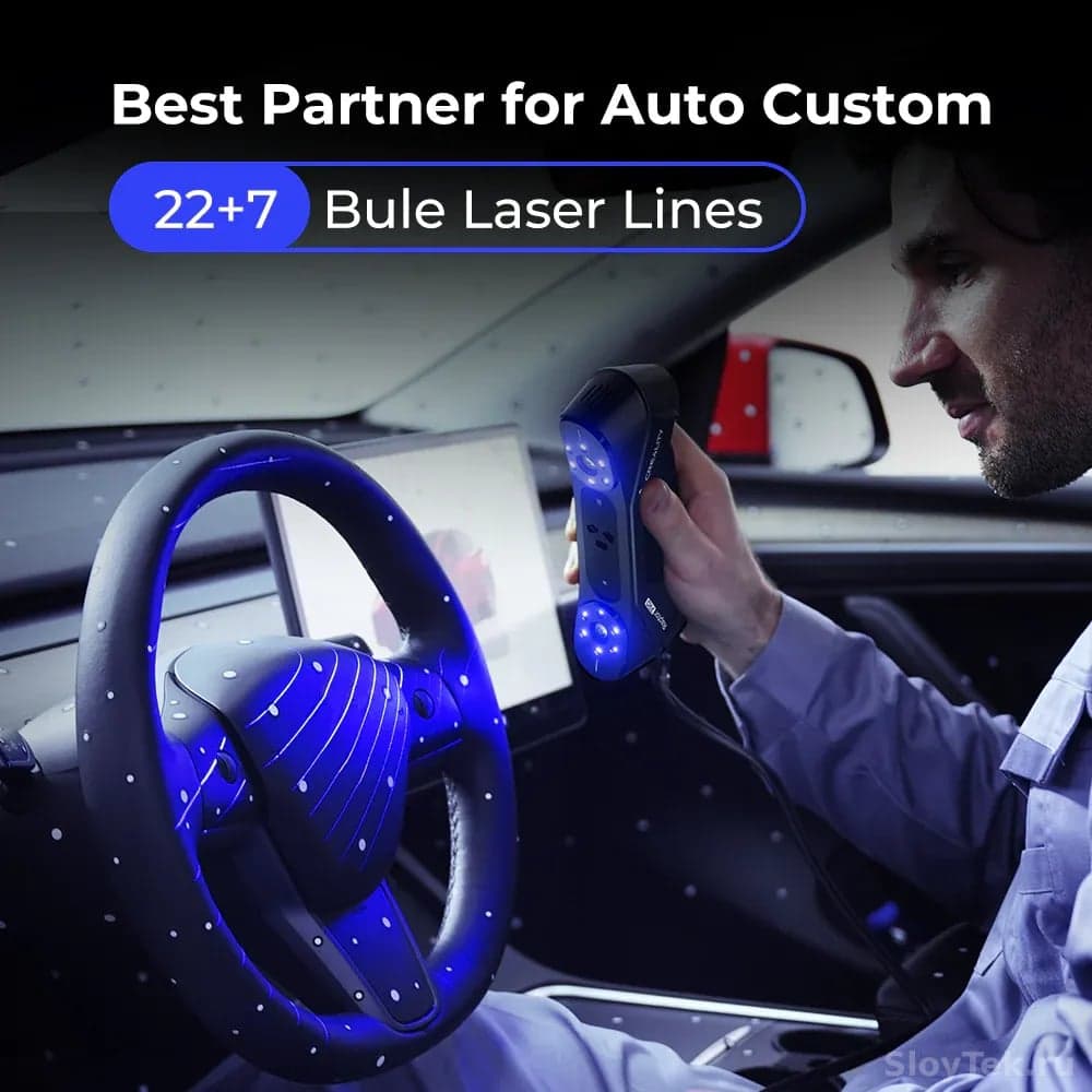 Creality CR-Scan Raptor Pro — точность 0.02 мм parallel laser
